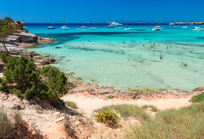 charter a yacht cala saona formentera