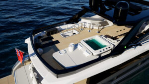 Pearl 100 Hybrid Exterior - Flybridge Jacuzzi and Gym