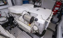 Engine room of 2021 Sunseeker Manhattan 68 yacht, featuring advanced machinery and equipment.