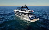 Pearl 100 Hybrid Exterior - Aerial Side port Aft