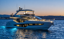 SABRE - SIDE PROFILE DUSK - TWO STERN TWO AFT SIDE LIGHTS - © REBORN YACHT MEDIA